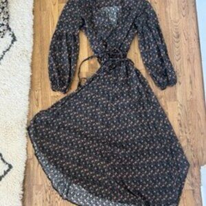 Christy Dawn Bergen Dress – Black Floral, 100% Regenerative Cotton (Discontinued